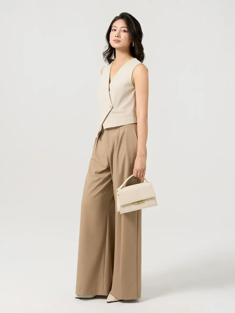 Quần Âu Nữ Dáng Suông Súp Cá Tính  - Nâu - M