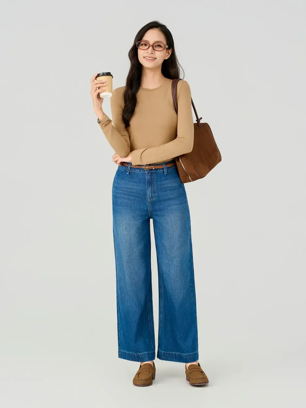 Áo Phông Giữ Nhiệt Nữ Cổ Tròn Slimfit - Nâu 124 - S