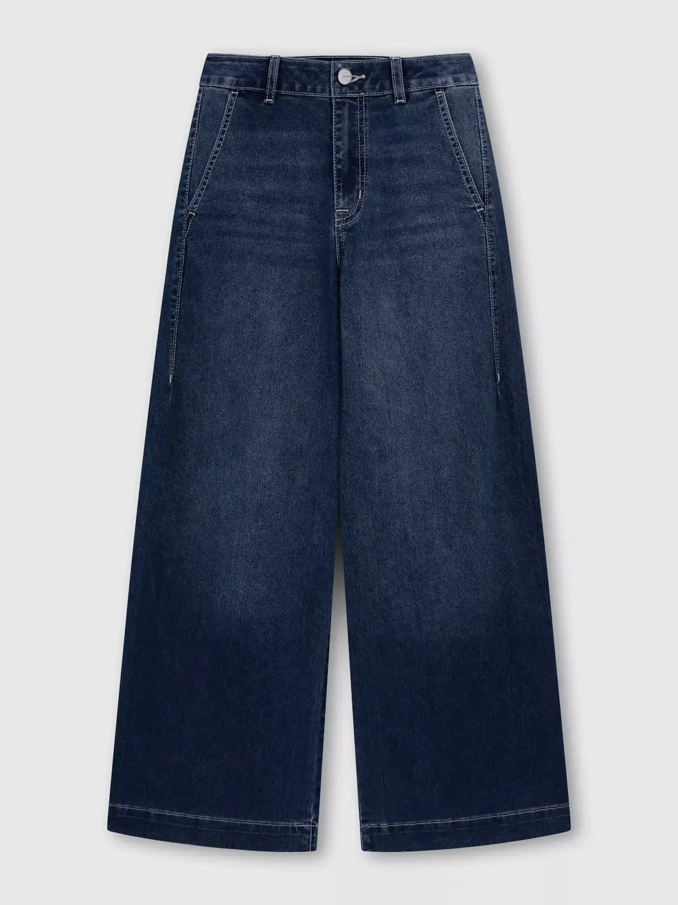 Quần Jeans Nữ Wide Leg Ly Chéo - Màu chàm 002 - 26