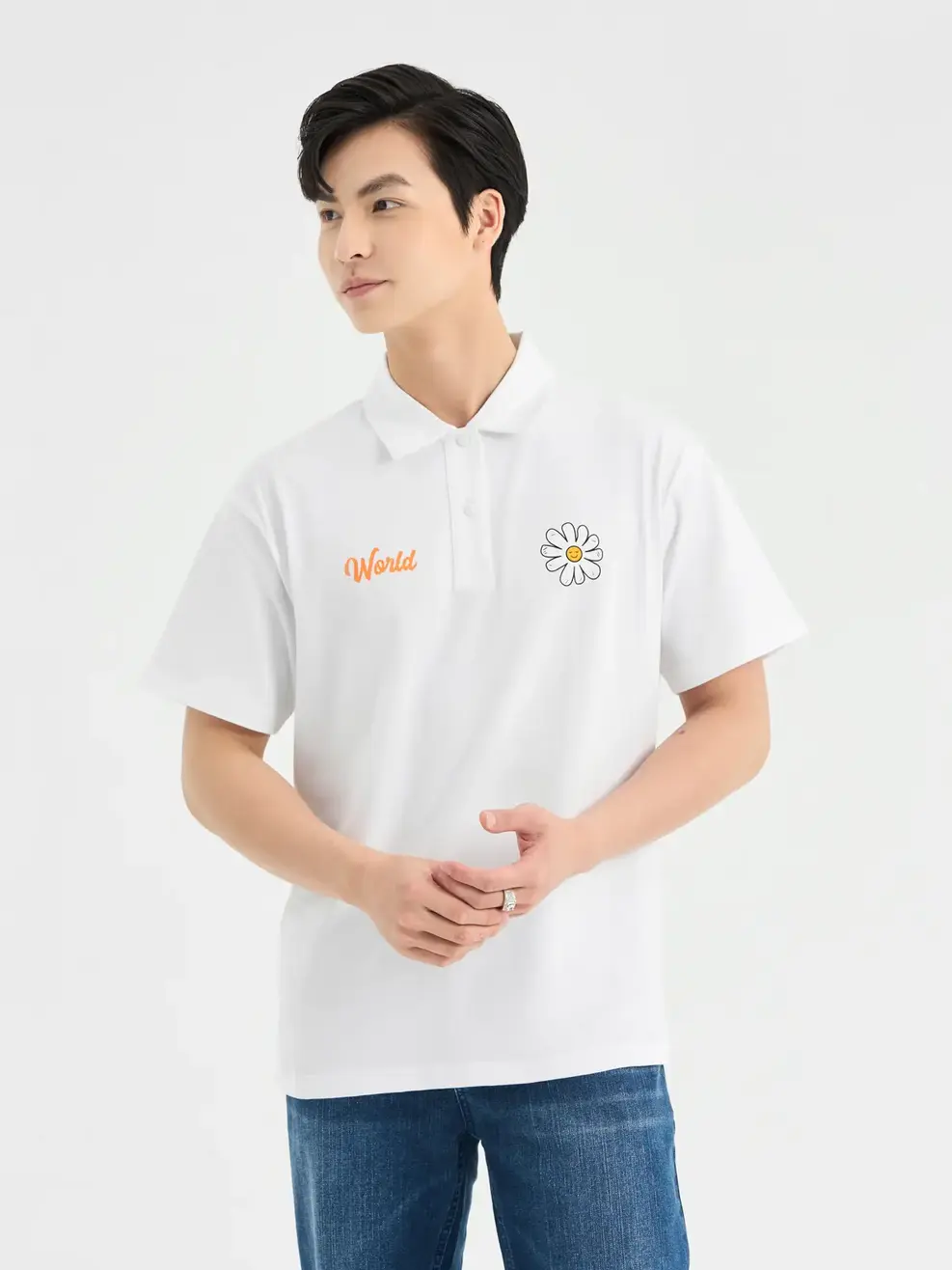 Áo Polo Yoguu What Make You Happy - Trắng - 1