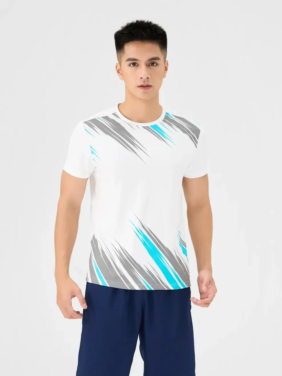 Bộ Đồ Nam Họa Tiết - Trắng Navy - L