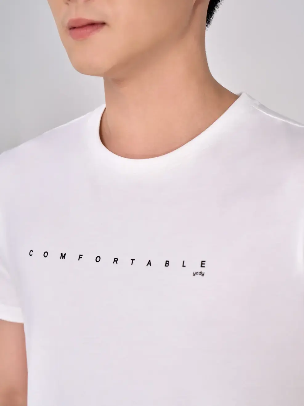 Áo thun nam comfortable - Trắng - L
