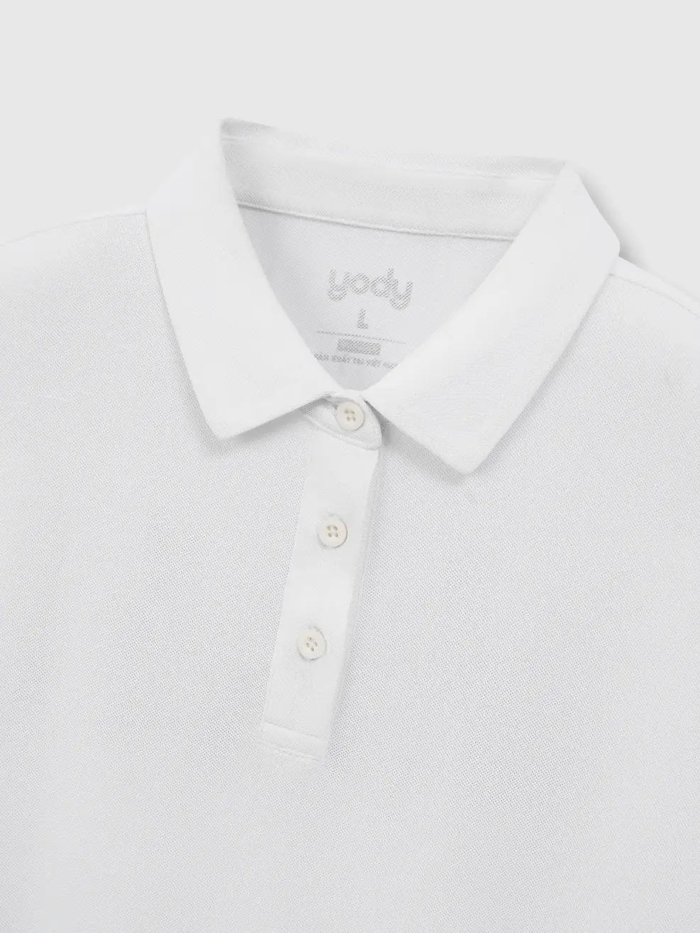 Áo Polo Nữ Regular Cổ Ép Có Xẻ Tà - Trắng 001 - L