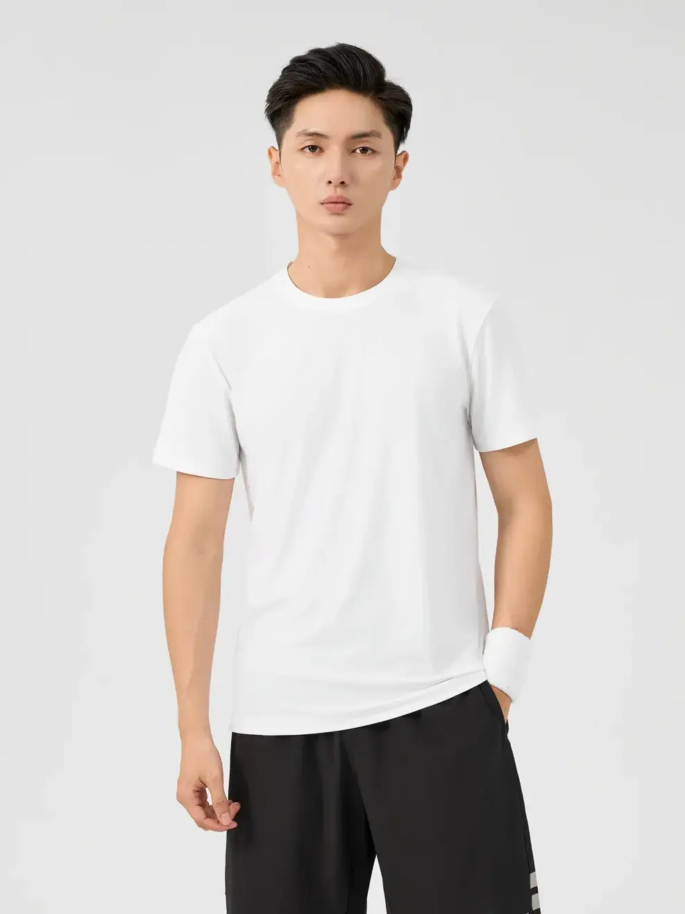 T-shirt Nam Thể Thao Quốc Dân Thoáng Khí - Trắng - M