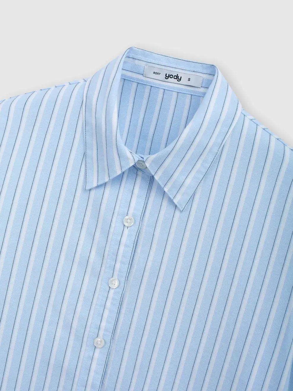 Áo Sơ-mi Boxy Stripes - Kẻ Xanh Da Trời 200 - S