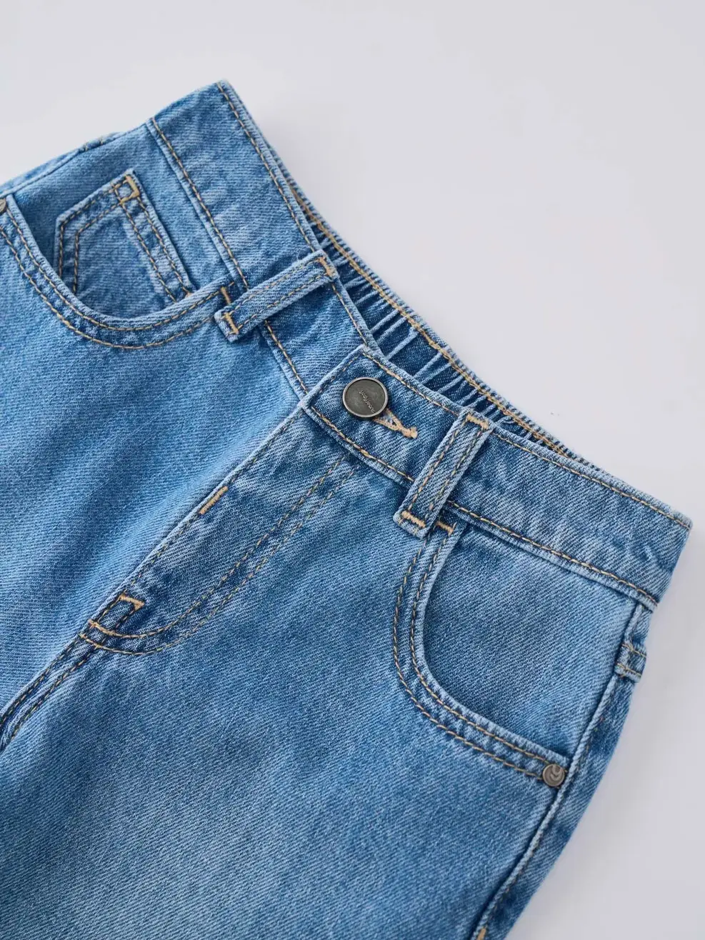 Quần Short Jeans Kid Xỏa Gấu - Màu chàm 003 - 110