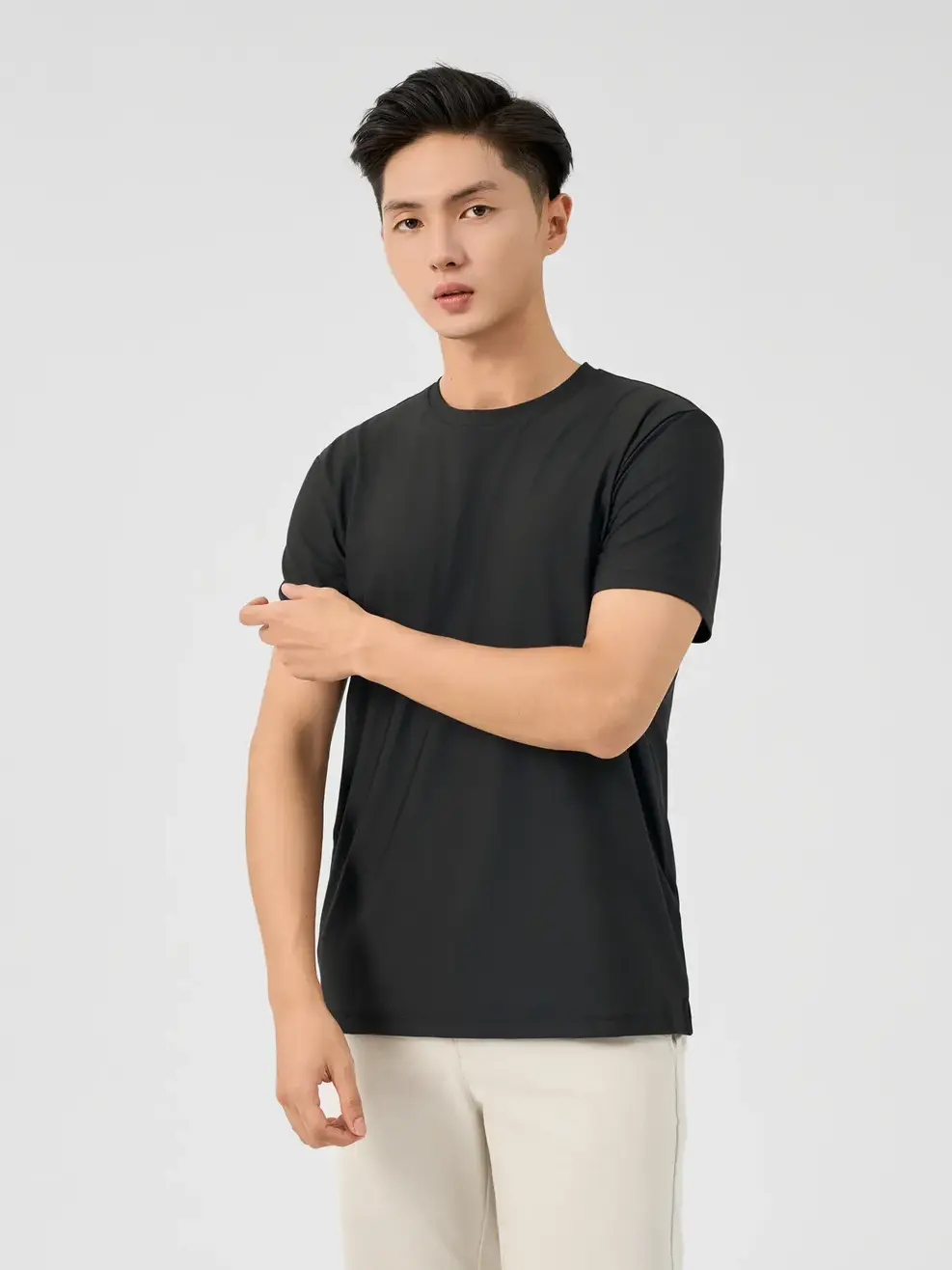 T-shirt Nam Thể Thao Quốc Dân Thoáng Khí - Đen - M