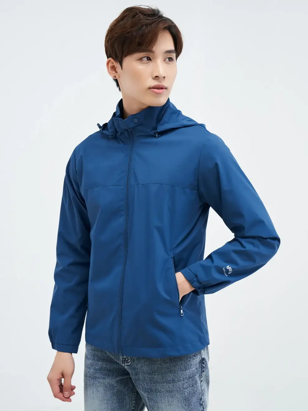 Áo khoác nam phối lưng - Xanh đậm - XL