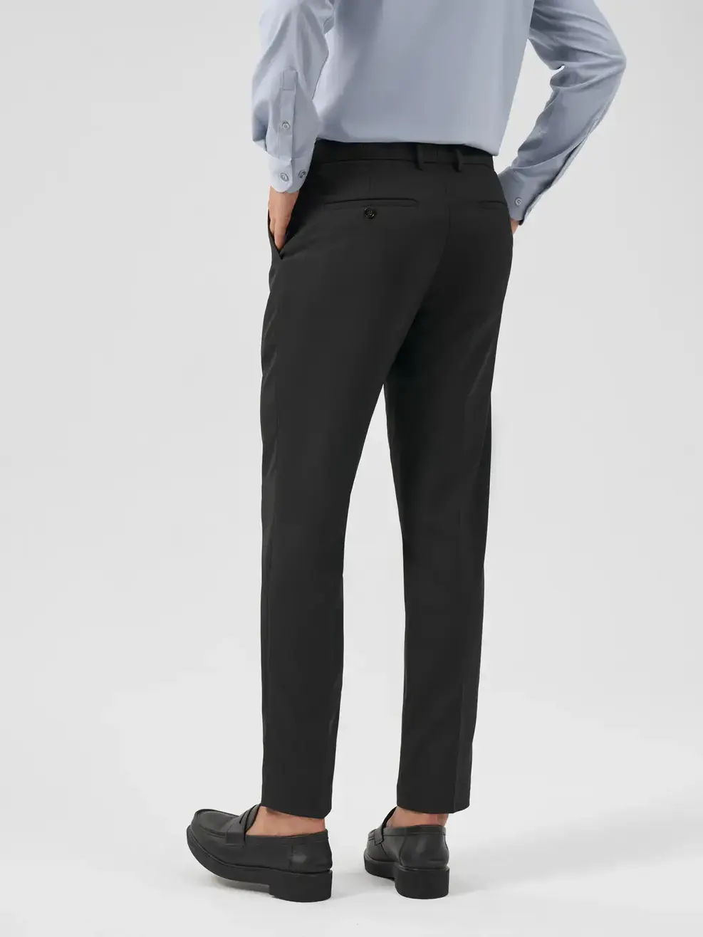 Quần Âu Nam Cạp Di Động Ống Đứng (QAM7042) - ĐEN 002 - 30