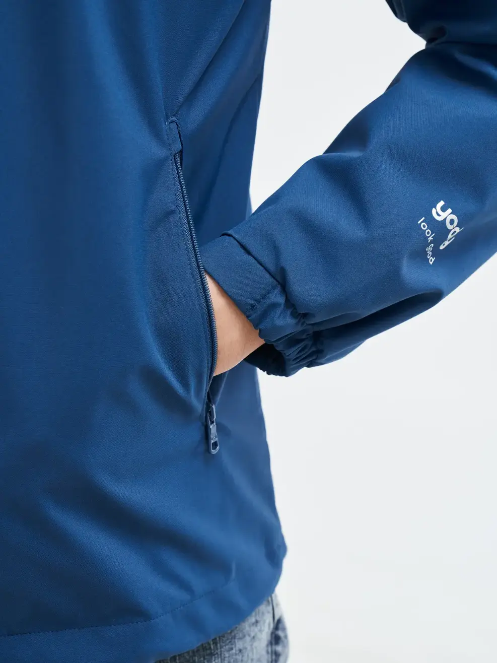 Áo khoác nam phối lưng - Xanh đậm - XL