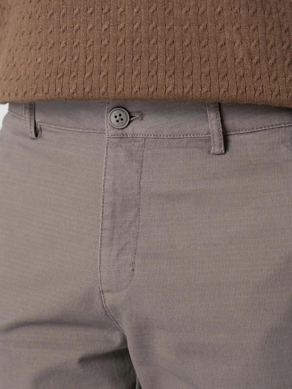 Quần Kaki Nam Phối Lé Túi - Ghi Đậm - 29