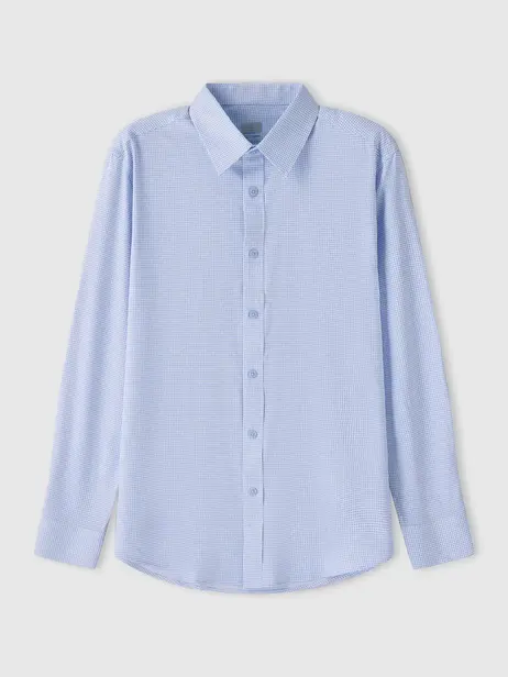 Áo Sơ-mi nam dài tay họa tiết phom Slim Fit Mềm Mượt Co Giãn Linh Hoạt