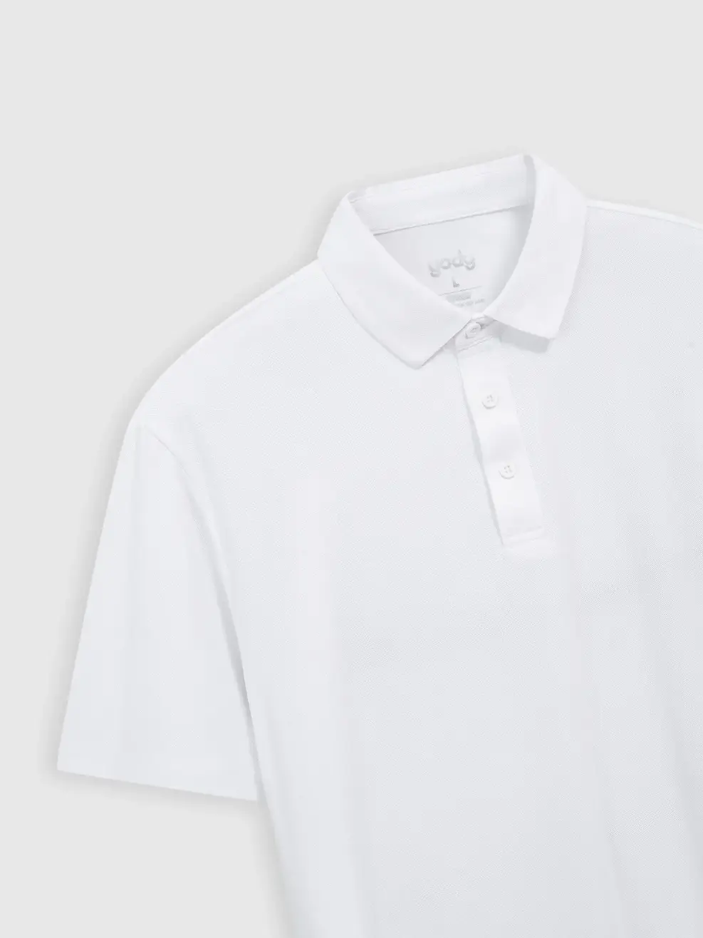 Áo Polo Nam Regular Cổ Ép Có Xẻ Tà - Trắng 001 - S