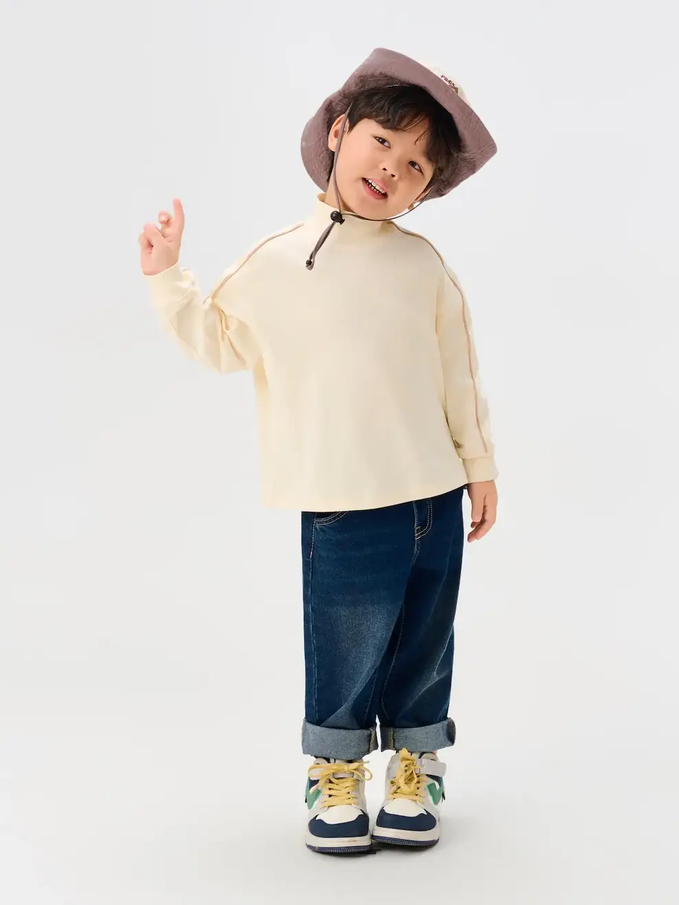 Áo Phông Giữ Nhiệt Kid Form Relax Cổ Cao - BE 038 - 110
