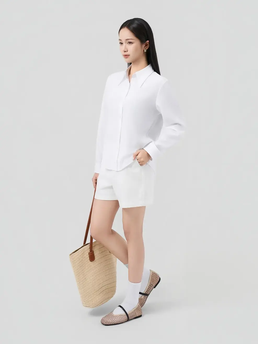 Áo Sơ-mi NANO REGULAR ESSENTIAL - Trắng 001 - S