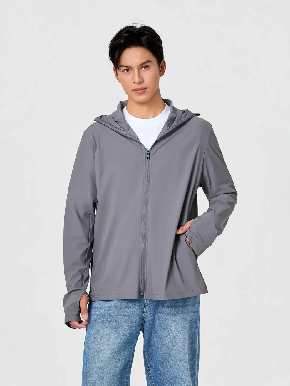 Áo Khoác Chống Nắng thời trang mũ liền - Chì 023 - XL