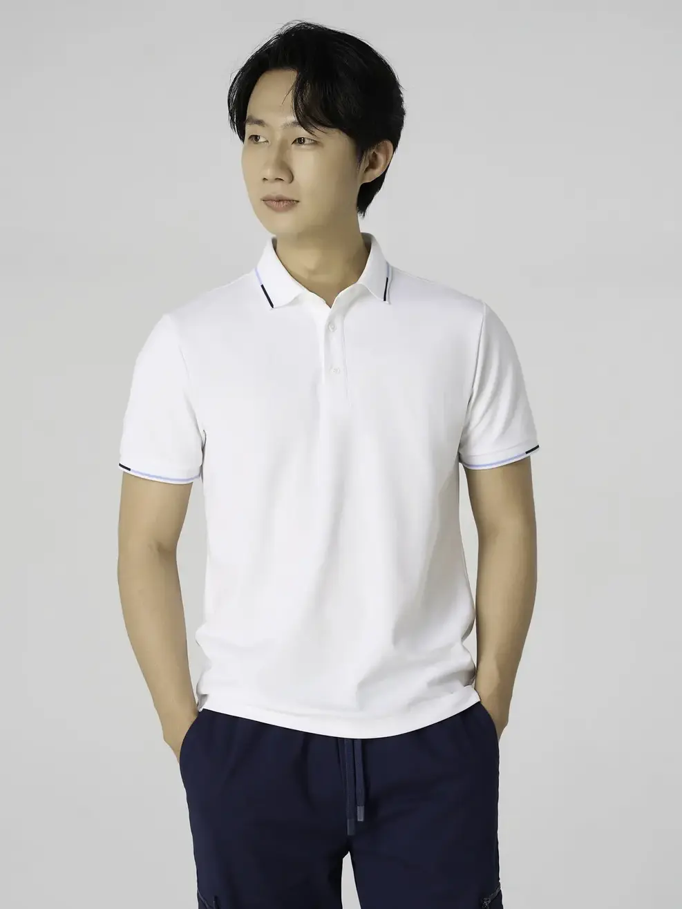 Áo Polo Nam Bo Phối Màu - Trắng 001 - S