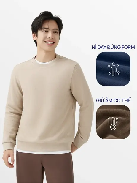 Áo Nỉ Nam Vải Hiệu Ứng