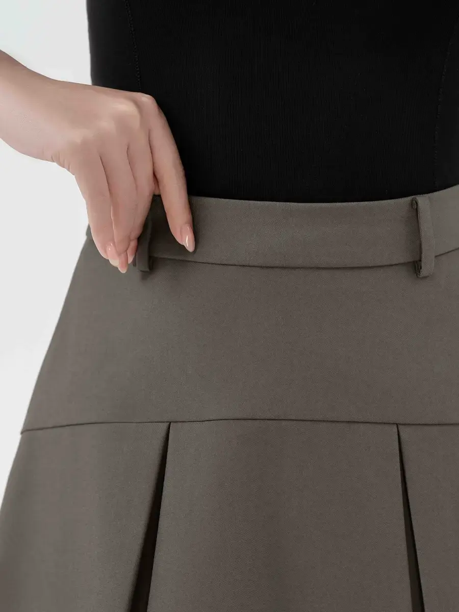 Chân Váy Nữ Ly Súp Trẻ Trung - Nâu đậm - S