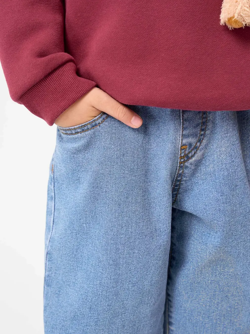 Quần Jeans Baggy Cạp Chun - Màu chàm 003 - 110