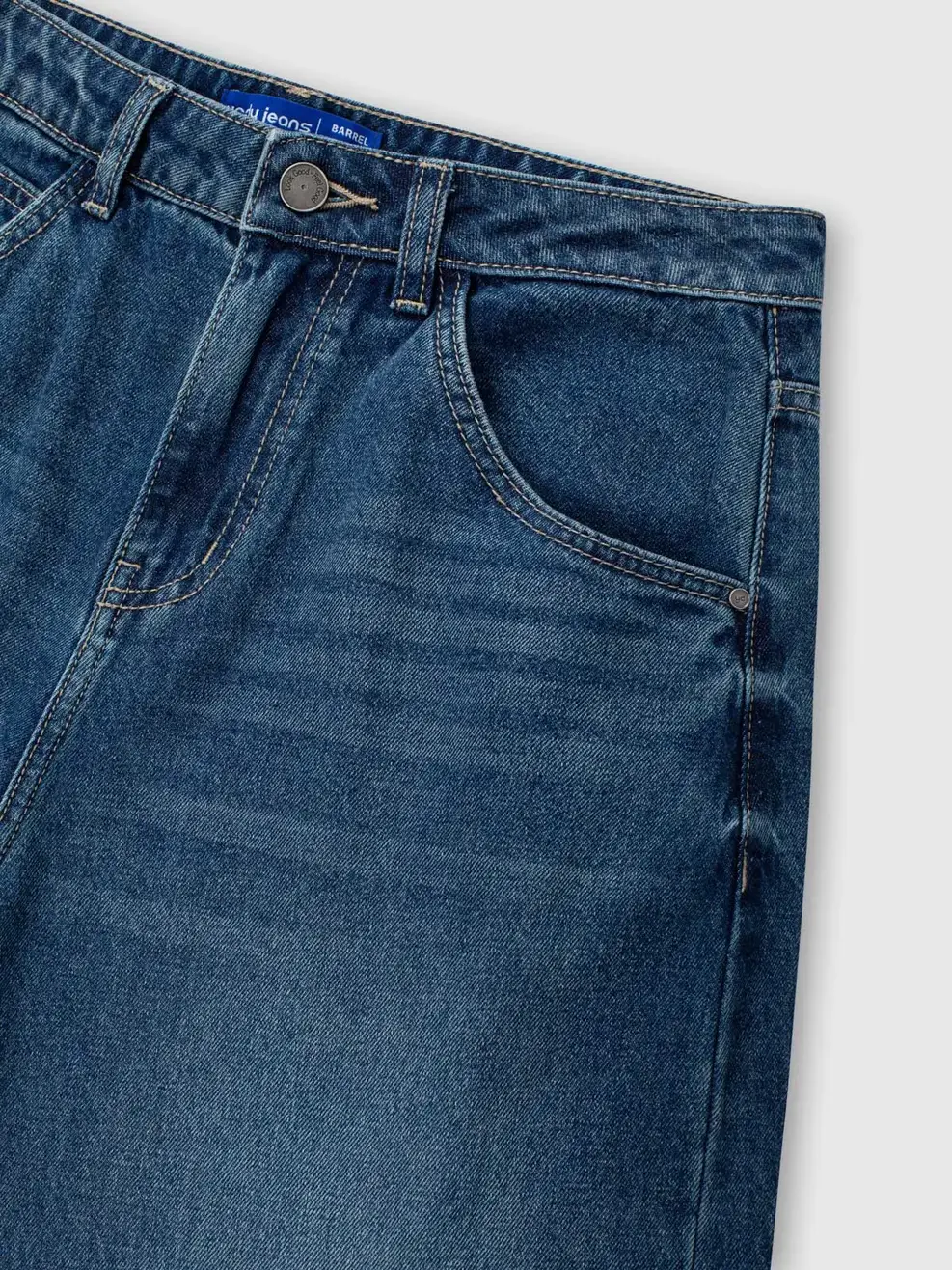 Quần Jeans Nữ Barrel Light Weight - Màu chàm 002 - 26