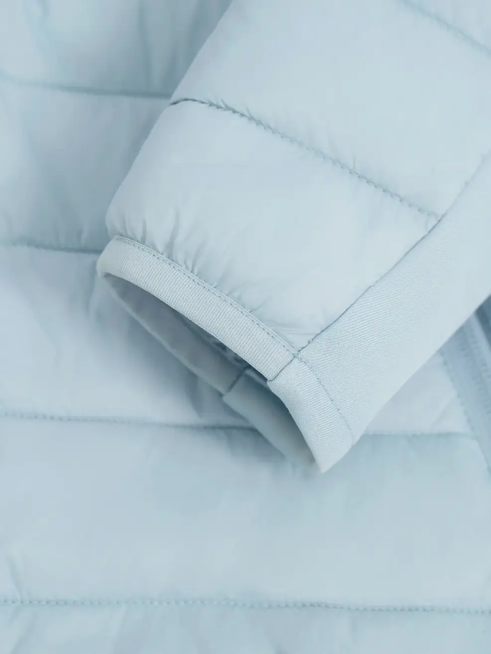 Áo Phao Nữ Phối Nỉ Pro - Xanh ghi - S