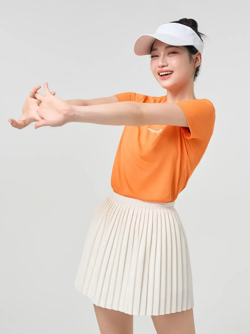 Áo Phông Nữ Thể Thao ATHLETICS - Cam 044 - M