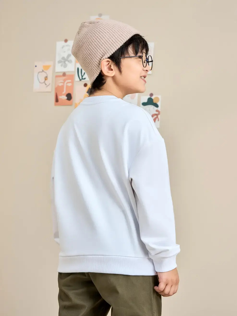 Áo nỉ trẻ em in Stay cool - Trắng - 10