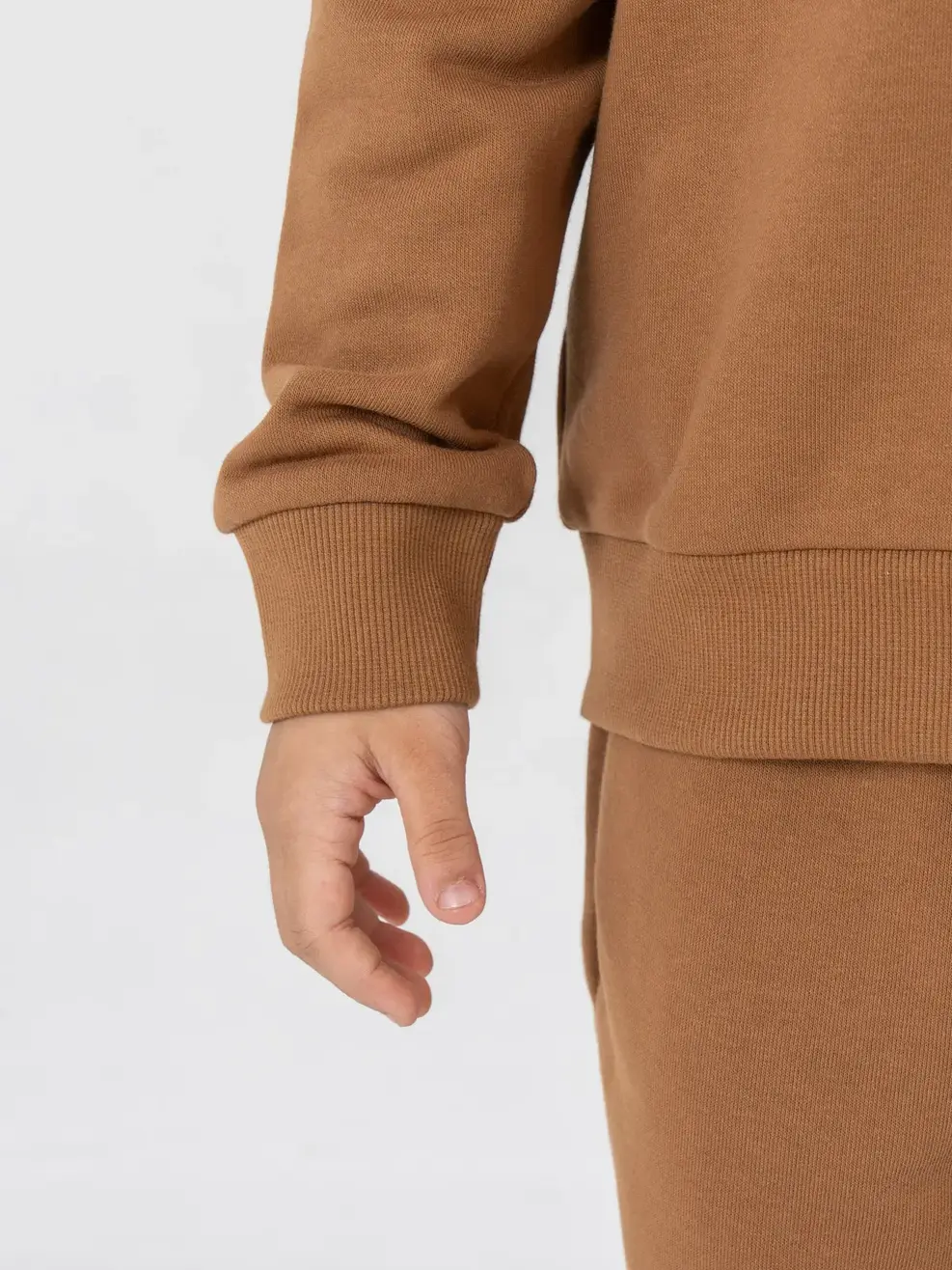 Bộ Đồ Thu Đông Kid Cổ 5 Phân  In  Mickey Sau Lưng - Nâu 1 - 2