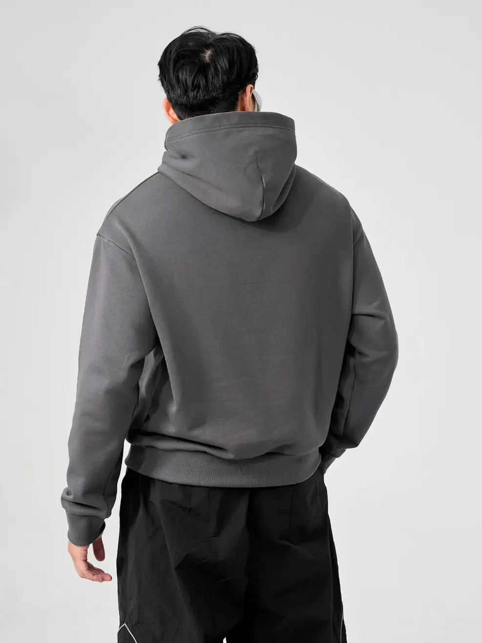Áo Hoodie Yoguu Mũ Có Cúc Bấm - Ghi - 0