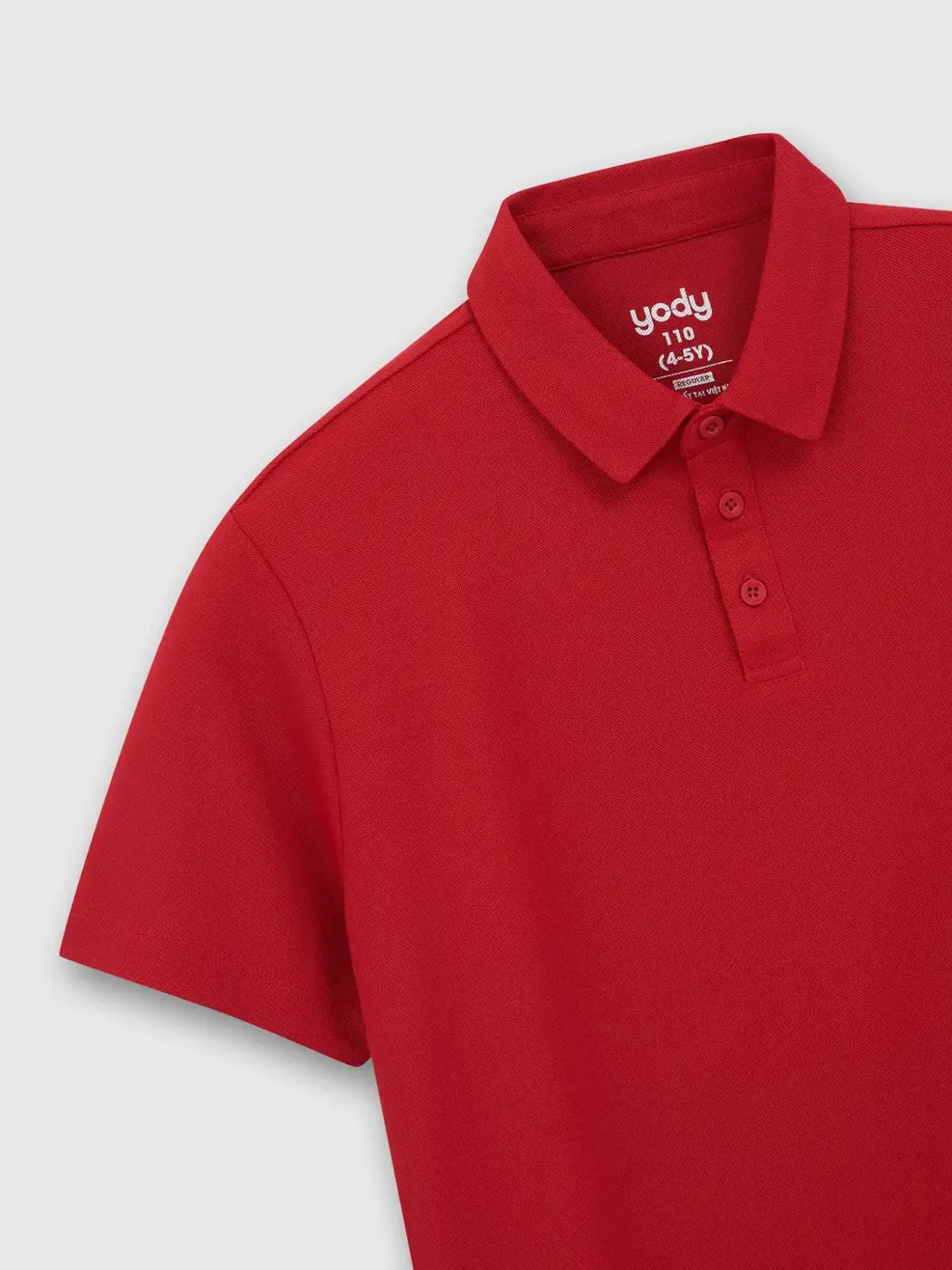 Áo Polo Teen Cổ Ép Có Xẻ Tà - Đỏ 029 - 140