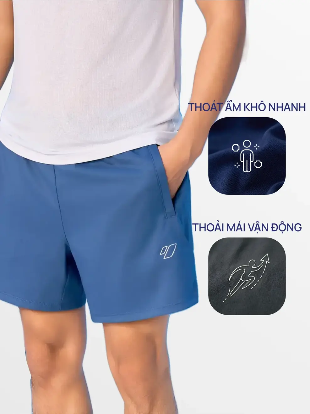 Quần Shorts Thể Thao 5 inch AirLite 5 - Xanh Da Trời 071 - 29