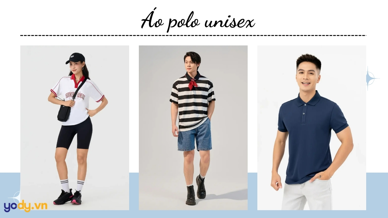 TOP 6 mẫu áo polo unisex thiết kế năng động, dễ mặc