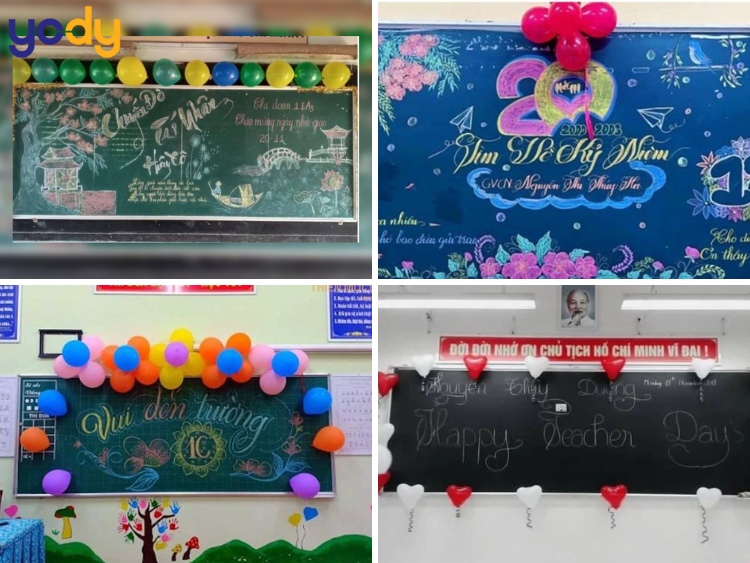 Mẫu trang trí bảng 20/11 bằng bóng bay 3