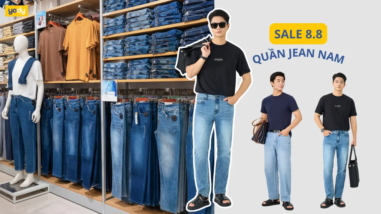 Bài viết - Sale 8.8 quần jean nam nên mua gì? Bí quyết săn deal và chọn kiểu quần phù hợp