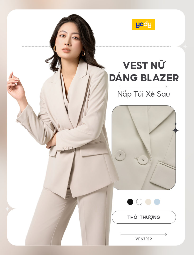 Blazer tối giản phối áo thun mỏng bên trong chuyên nghiệp và gọn gàng