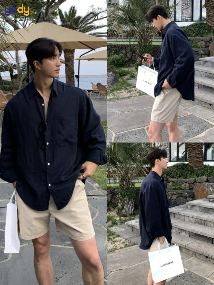 Phối đồ với quần thể thao và áo sơ mi