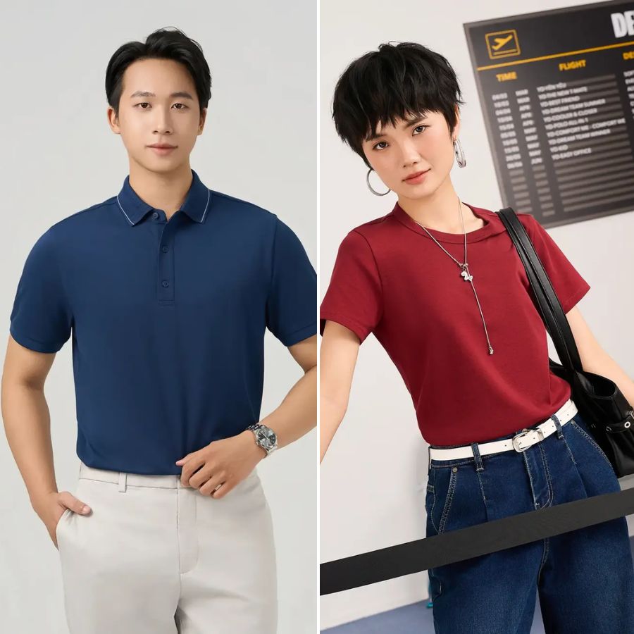 Trang phục áo phông đơn giản năng động