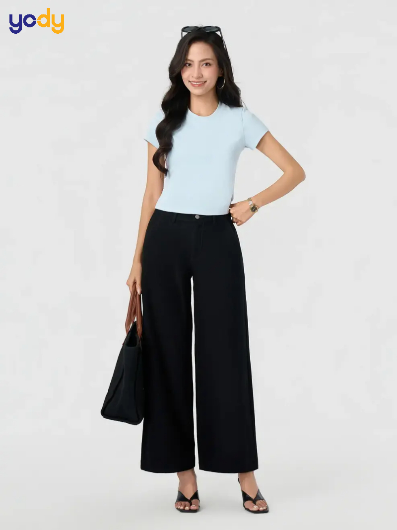 Đi cùng quần ống rộng culotte