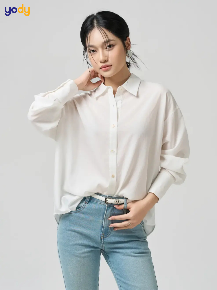 Áo sơ mi oversize nữ phù hợp với dáng người nào?