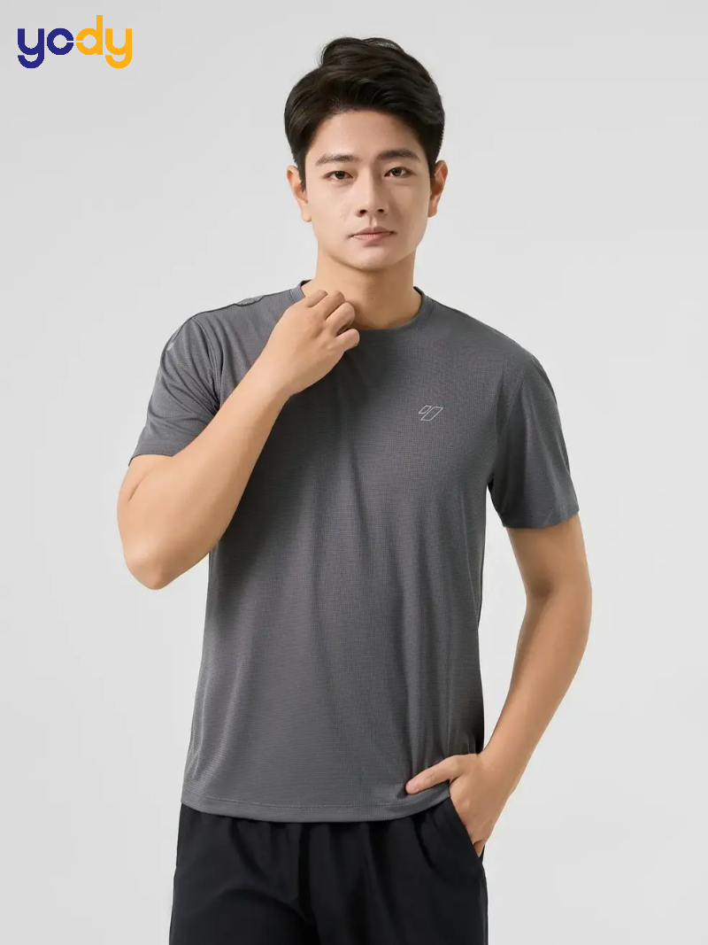 Áo thun thể thao màu xám
