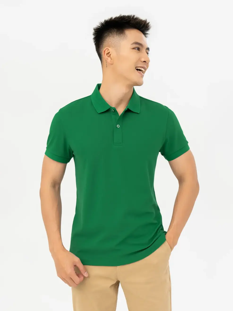 áo polo màu xanh lá