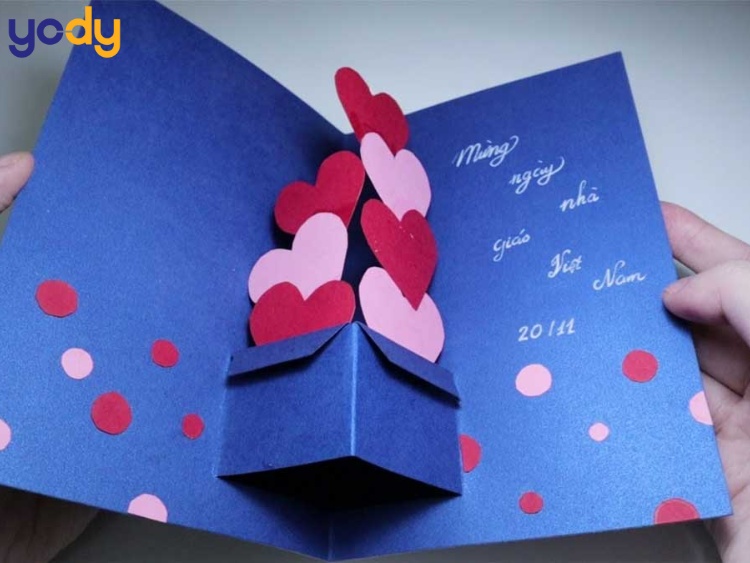 Mẫu thiệp 20/11 tự làm đơn giản, sáng tạo 5