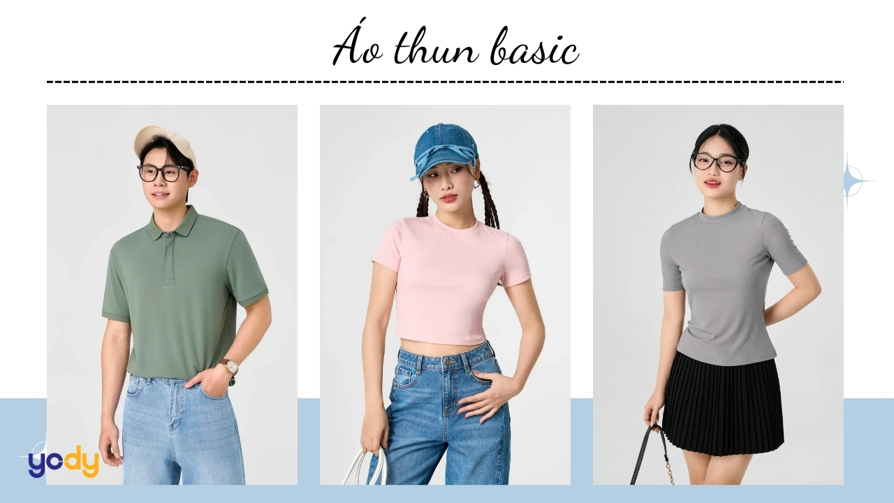 Bài viết - Áo thun basic: 7 Mẫu hot hit và cách phối cá tính, sành điệu