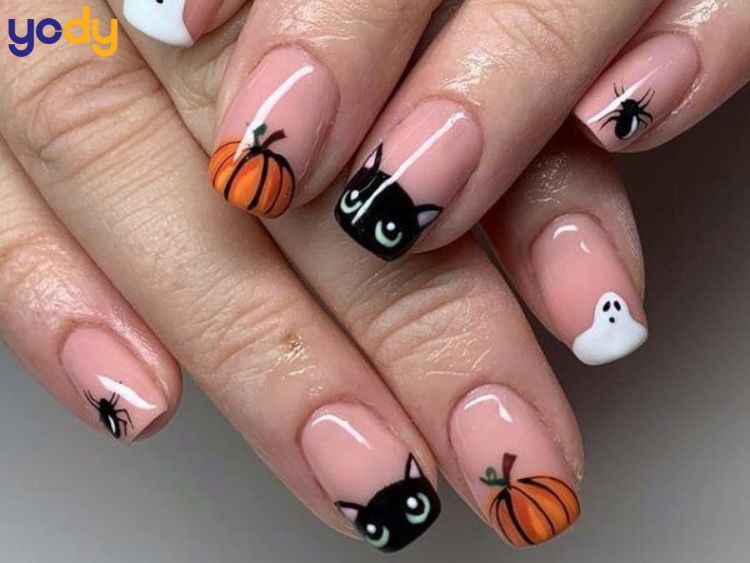 Nail Halloween hoạt hình