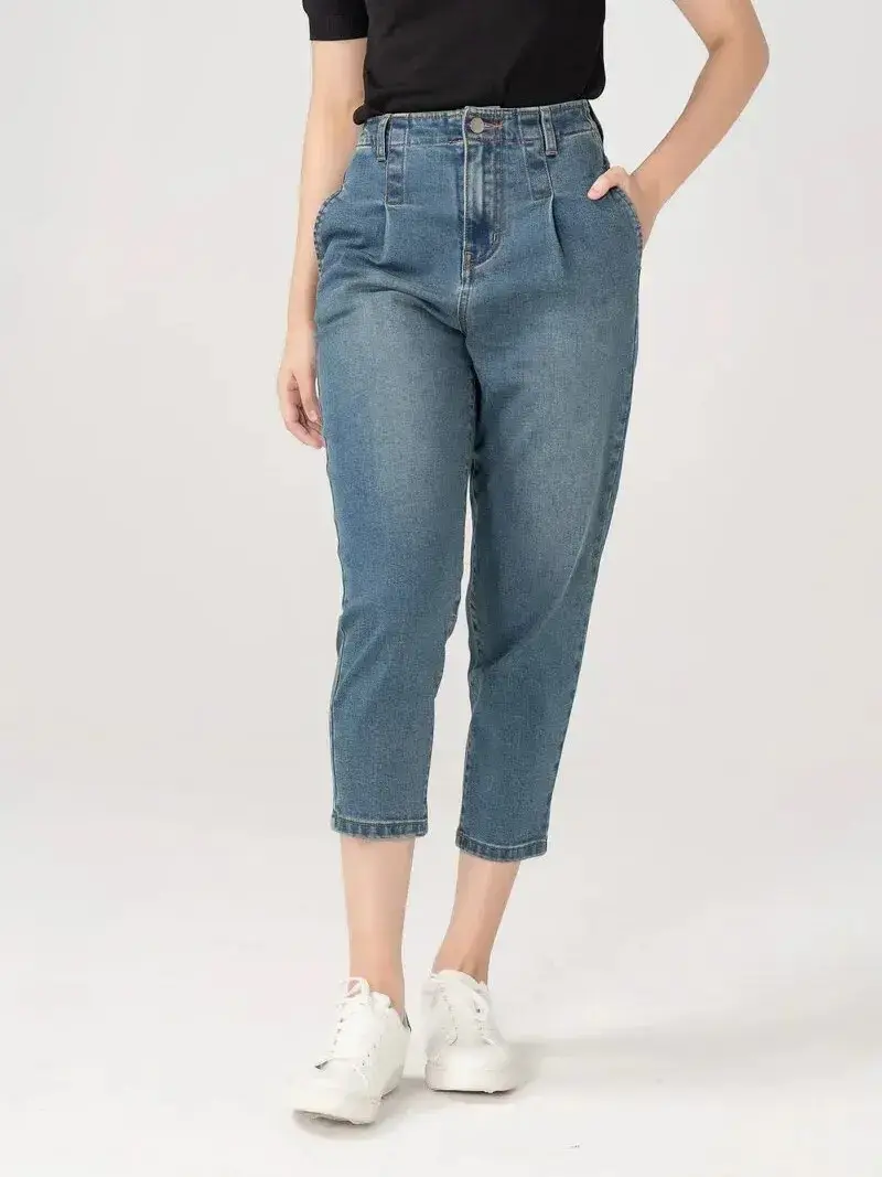 Quần jean nữ baggy lưng cao YODY hợp với nhiều phong cách khác nhau