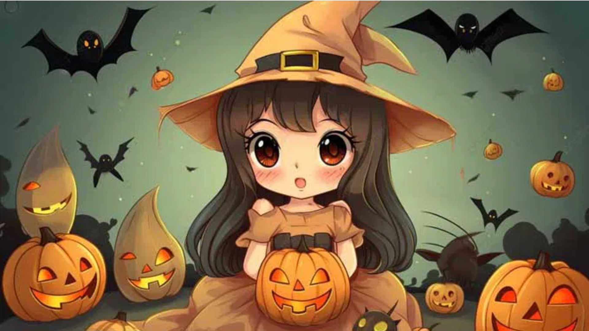 Hình nền Halloween dễ thương cho máy tính