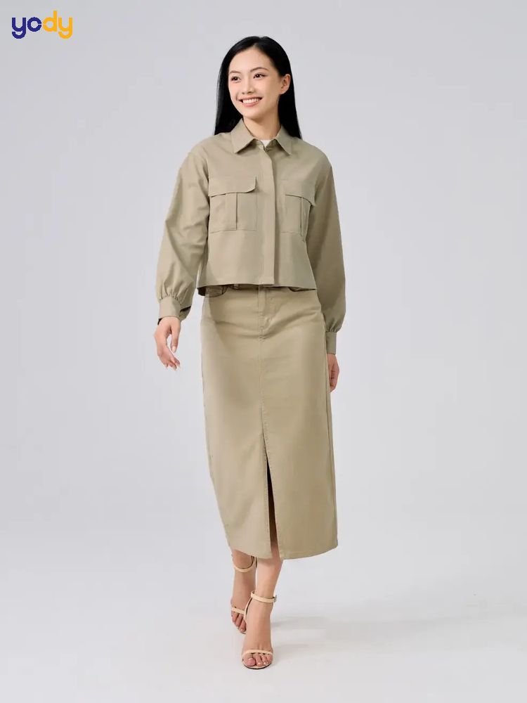 Diện áo sơ mi oversize như một chiếc váy