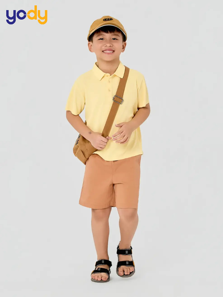 Áo Polo Kids Regular Cổ Ép Có Xẻ Tà