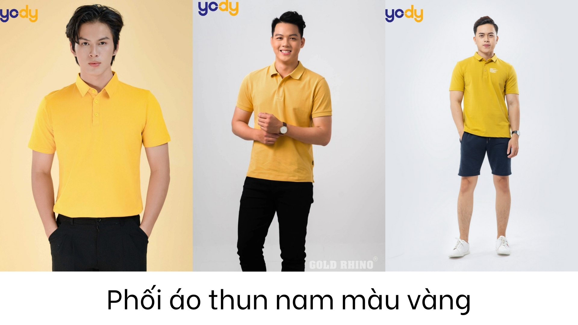 Bài viết - 10 cách phối áo thun nam màu vàng cá tính, trẻ trung